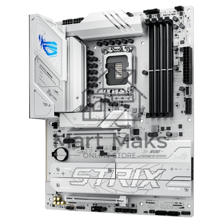 Материнская плата ASUS ROG STRIX B860-A GAMING WIFI, LGA1851, Intel B860, 4xDDR5, 4xSATA, 4xM.2, 2xPCIe 5.0 x16, 1xDP, 1xHDMI, 1x2.5Gb LAN, Wi-Fi, Bluetooth, 4xUSB 2.0, 2xUSB 3.2 Gen 1, 3xUSB 3.2 Gen 2, 1xUSB 4, 2xUSB-C, 3x3.5 мм, 7.1, ATX