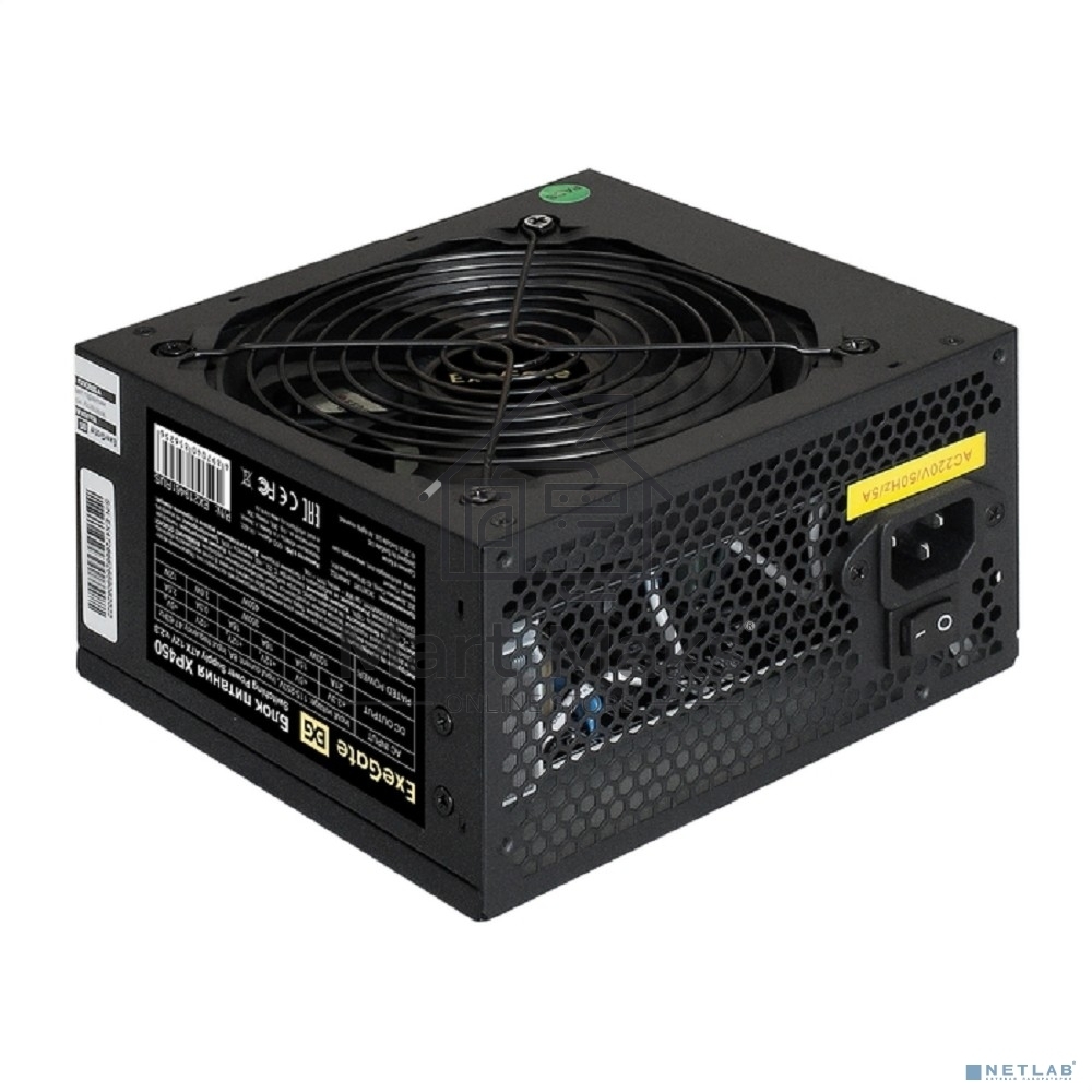 Блок питания ExeGate XP450 (EX219461RUS-PC), 450Вт, 120мм, черный