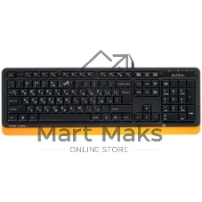 Клавиатура проводная A4Tech Fstyler FK10, USB, черный/оранжевый