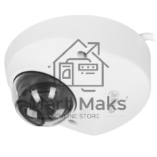 Уличная мини-купольная IP-видеокамера SmartDualLight Dahua DH-IPC-HDBW2249FP-AS-IL-0280B 2Мп, 1/2.8” CMOS, объектив 2.8мм, видеоаналитика, микрофон, ИК 30м, LED 30м, IP67, IK10, металл