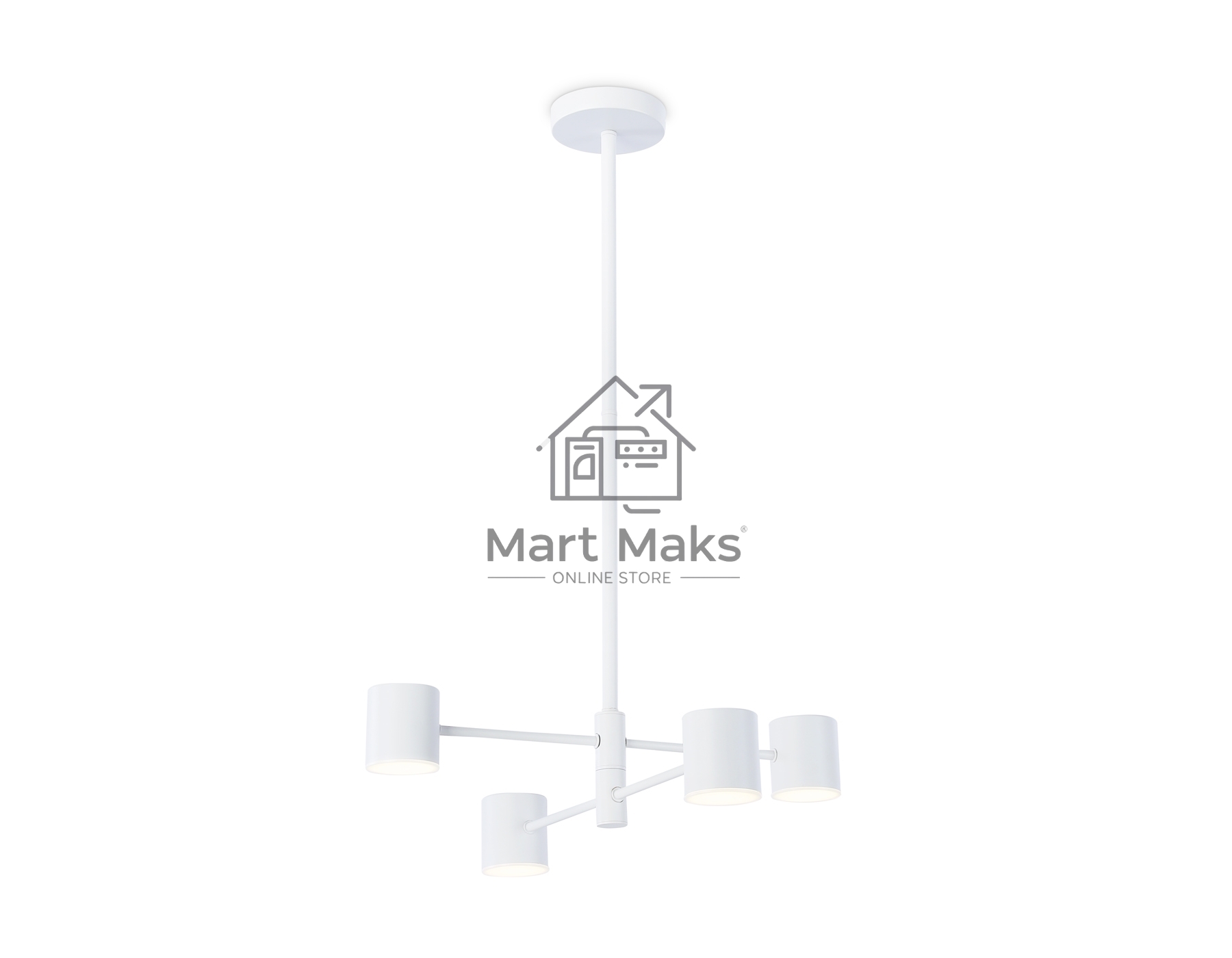 Подвесной светодиодный светильник Ambrella light FL51705/4 WH белый 3000K/4200K/6400K 20W D500*780 (Без ПДУ)