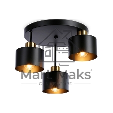 Светильник Ambrella light TR8121/3 BK/BS черный/латунь E27*3 max 40W D370*265
