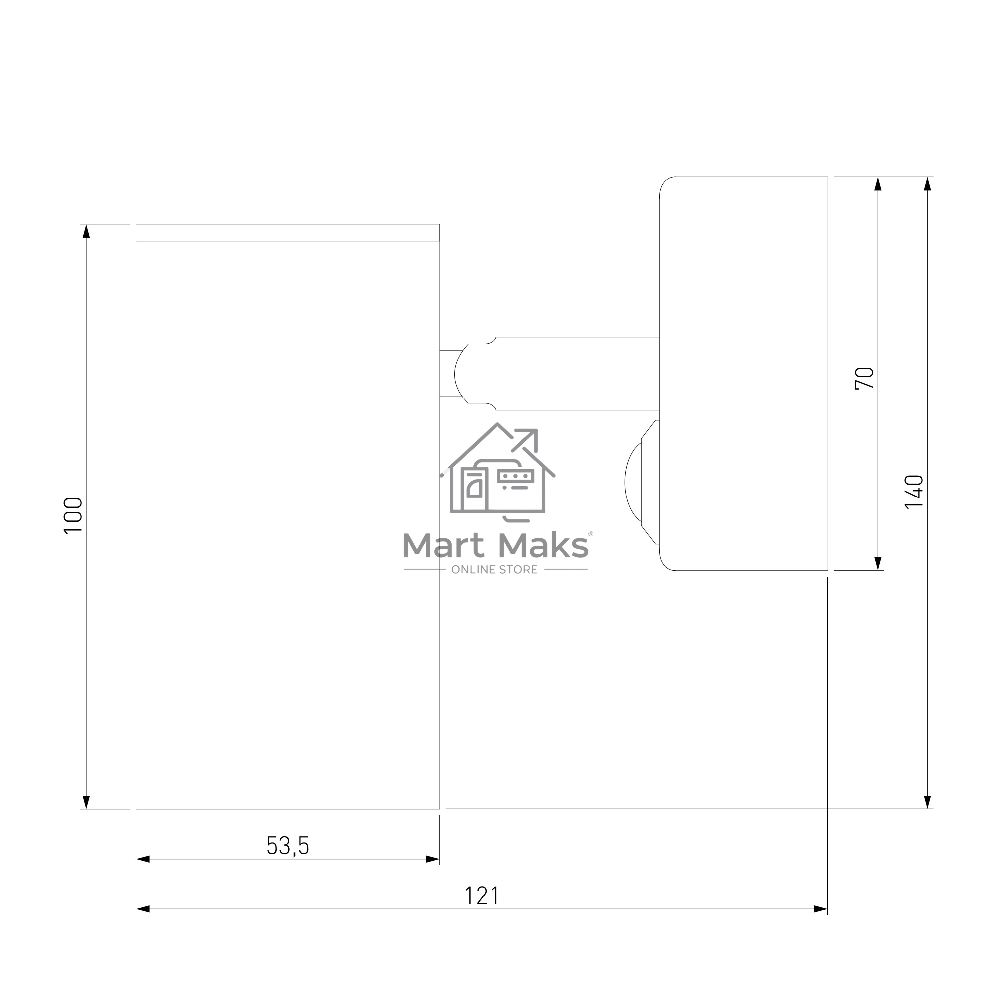 MRL 1003 / Светильник настенный Rutero GU10 SW черный