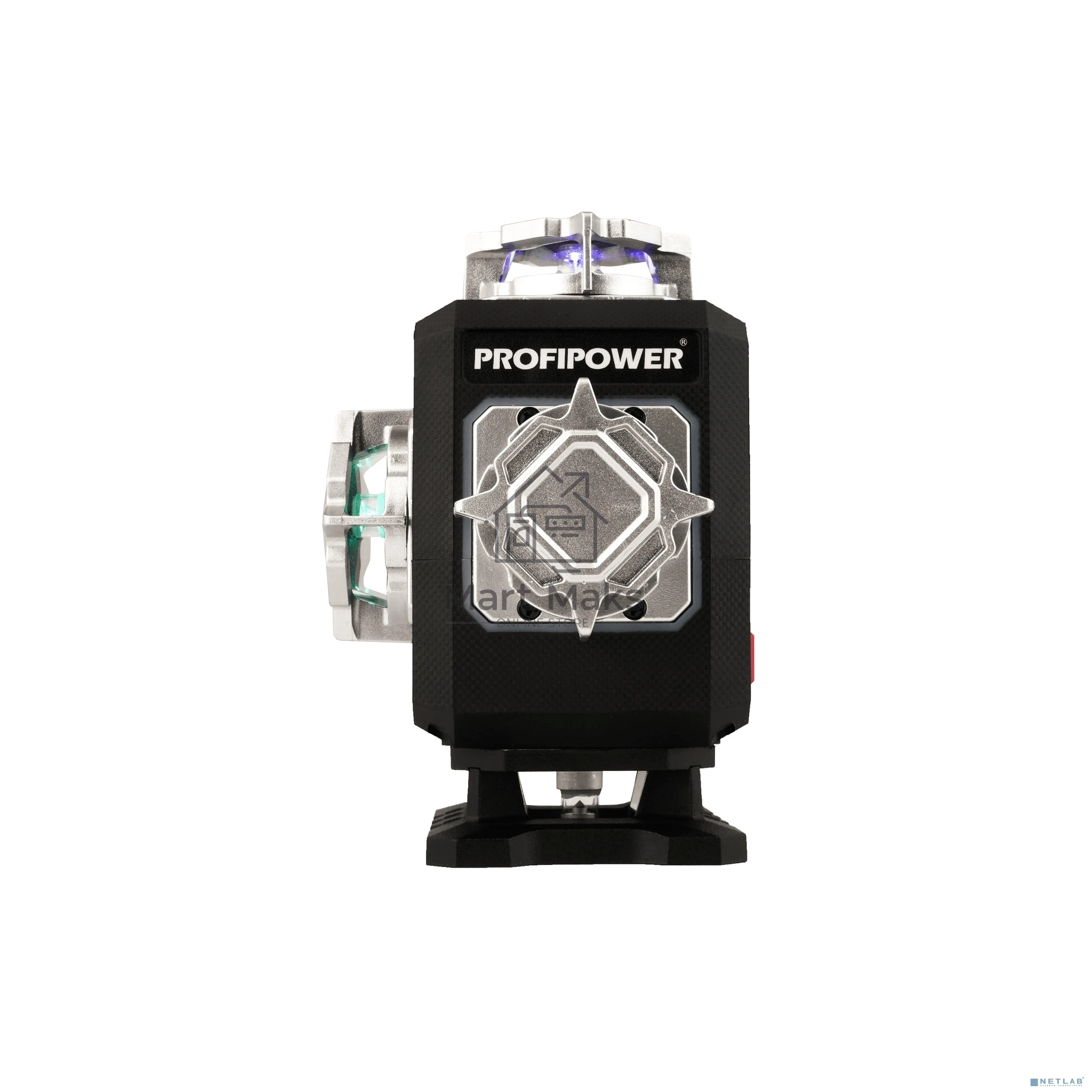 Лазерный нивелир PROFIPOWER NL-16G (16 лучей, лазер- зеленый, синий, красный, фиолетовый, Li-ion-2шт. 6.0Ач, пульт ДУ, переходник, штатив, кронштейн, в коробке) E0292