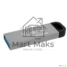 Флешка USB Kingston DataTraveler Kyson metal case silver (DTKN/512Gb), 512Gb, USB 3.0, R/W 200/60, серый