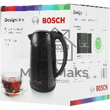 Чайник электрический Bosch TWK3P423 черный, 1.7 л, 2400 Вт, скрытый нагревательный элемент