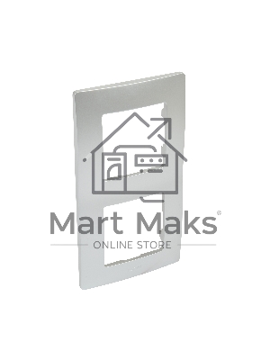 Рамка ETIKA 2 поста алюминий ETIKA Рамка 2 поста алюминий