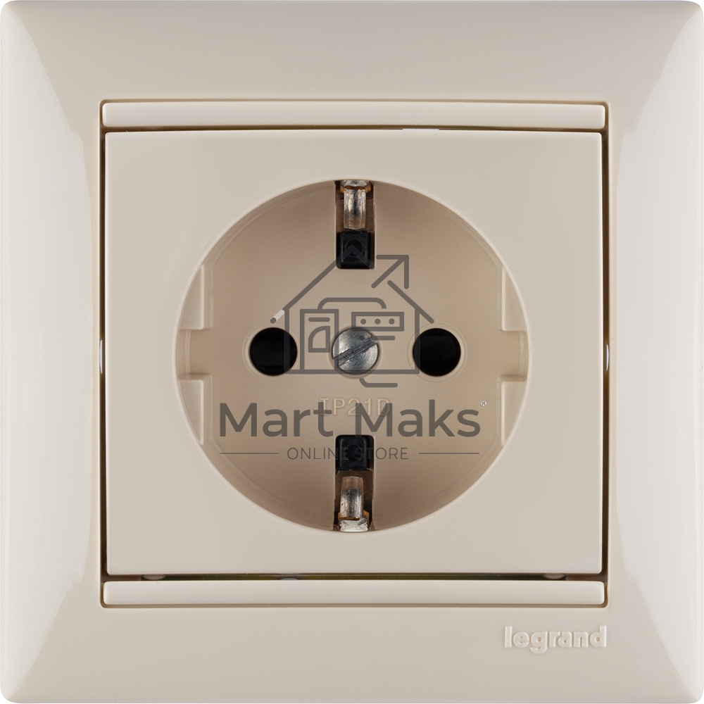 Розетка Legrand 774321 2К+3 со шторками, слон. кость Valena