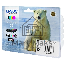 Картридж струйный Epson C13T26164010 черный/голубой/желтый/пурпурный набор карт. (200 стр 17 мл ) для Epson XP-600/605/700/710/800