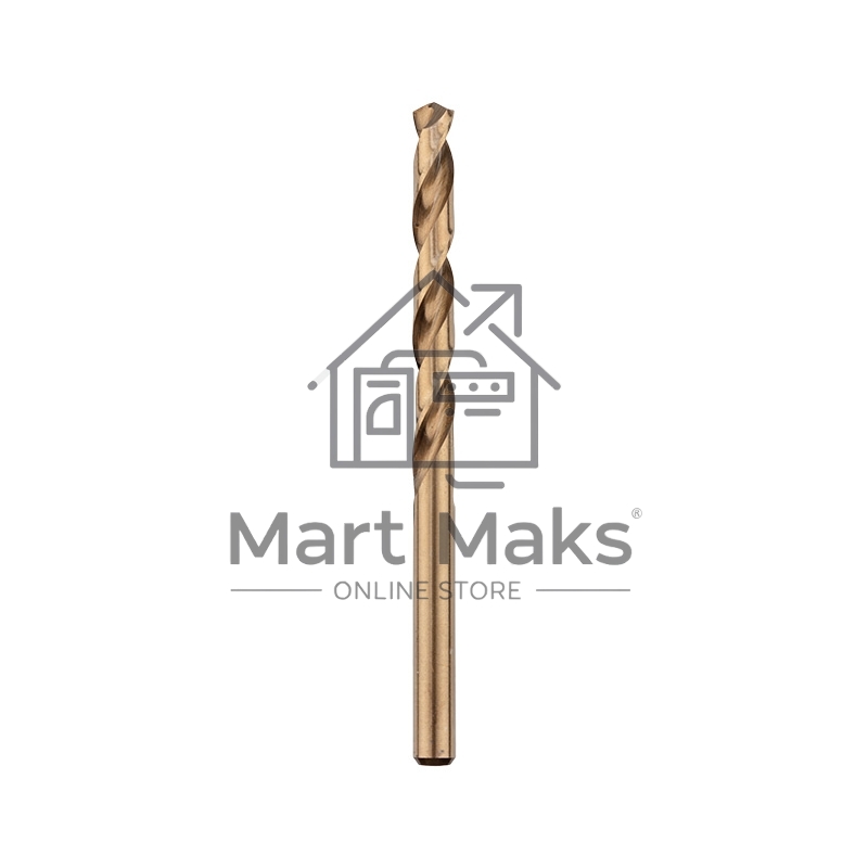 Сверло по металлу KRANZ Кобальт 12 мм, сталь HSS-Co 5 % M35 P6M5K5 DIN 338