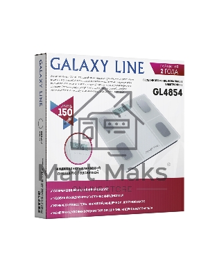 Весы напольные многофункциональные Galaxy Line GL 4854, белый, электронные, элемент питания типа 