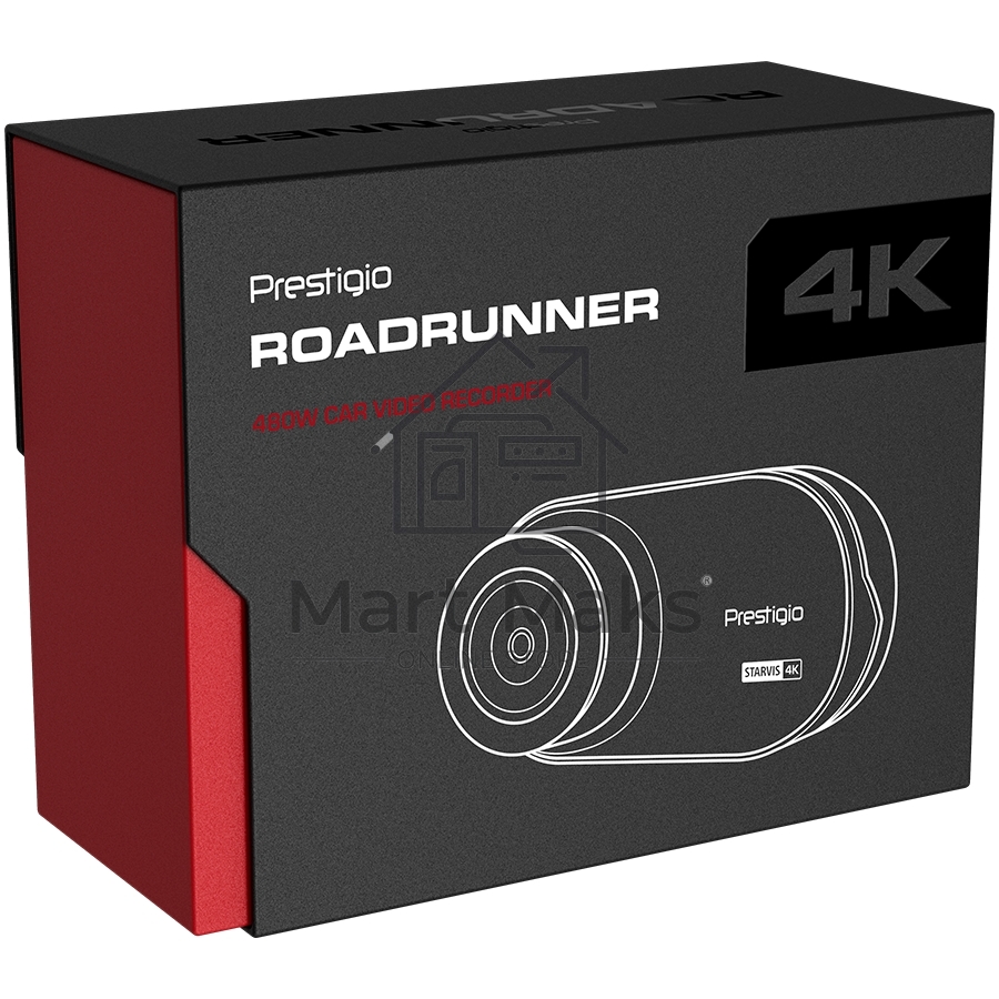 Видеорегистратор Prestigio RoadRunner 480W, 3.0'' IPS (854x480) touch screen display, UHD 4K 3840x2160@30fps, Mstar SSC8629Q, 8 MP CMOS Sony Starvis IMX415 image sensor, 8 MP camera, 140° Viewing Angle, Wi-Fi, USB Type-C, Supercapacitor, Night Vision, Mot