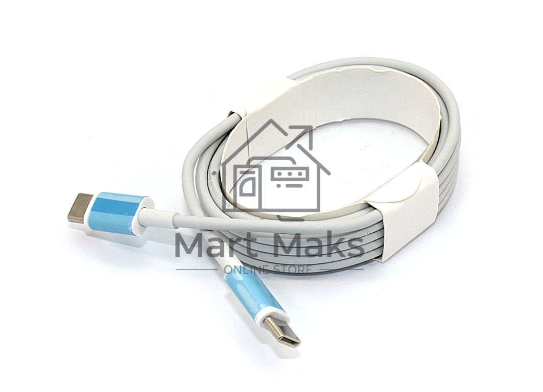 Кабель для зарядки Type C - Type C 2m. 25/45/60Вт белый