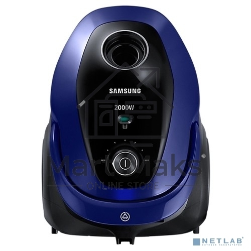 Пылесос Samsung VC20M251AWB синий, 460/2000 Вт, уборка сухая, пылесборник мешок 2.5 л