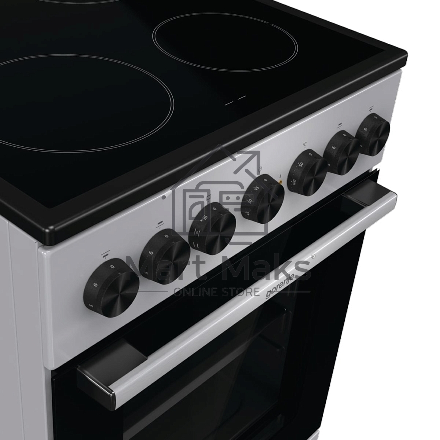 Плита электрическая Gorenje GEC5B41SG серый, конфорок 4 шт, духовка 62 л, 50 см x 85 см x 59.4 см