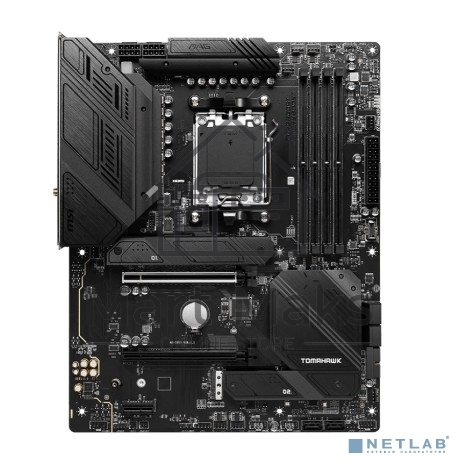 Материнская плата MSI MAG B650 TOMAHAWK WIFI, AM5, AMD B650, 4xDDR5, 6xSATA, 3xM.2, 1xPCI-E 4.0 x16, 1xPCI-E 4.0 x2, 1xHDMI, 1xDisplayPort, 1xUSB Type-C, 1x2.5Gb LAN, 2xUSB-A 2.0, 3xUSB-A 3.2 Gen 1, 3xUSB-A 3.2 Gen 2, 5x3.5 мм, 7.1, Standard-ATX