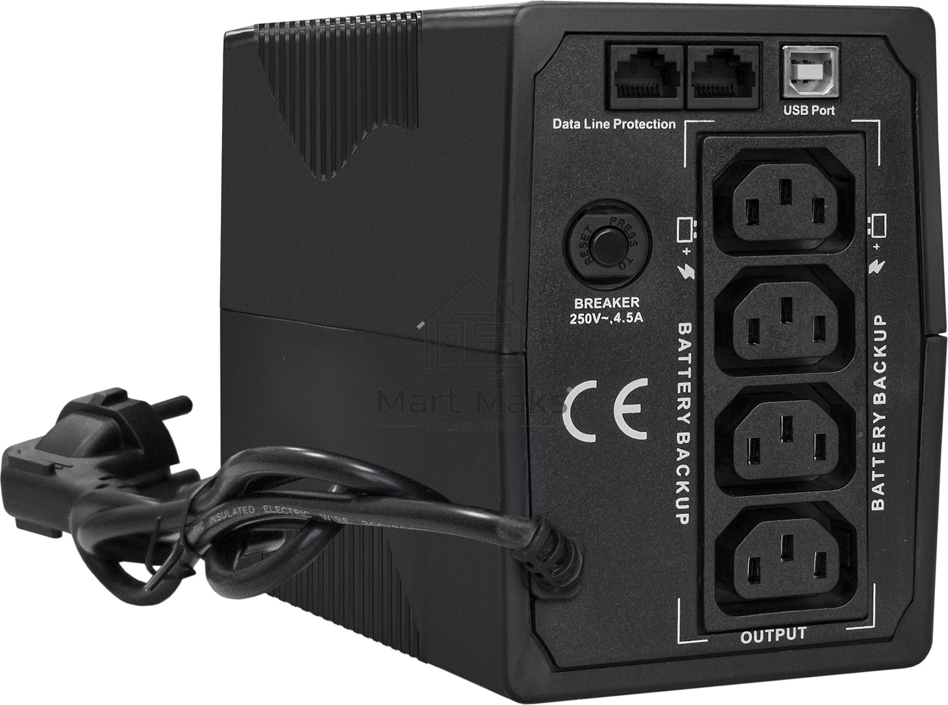 Источник бесперебойного питания ExeGate EX292774RUS SpecialPro UNB-800.LED.AVR.4C13.RJ.USB <800VA/480W, LED, AVR, 4*C13, RJ45/11, USB, металлический корпус, Black>