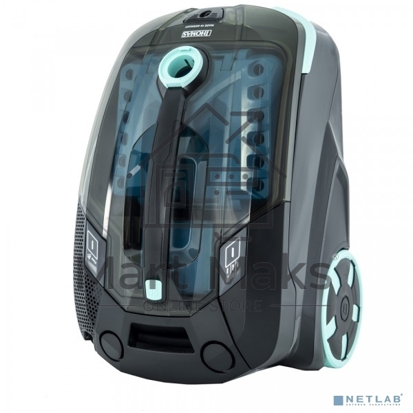 Моющий пылесос Thomas DRYBOX AMFIBIA FAMILY черный/бирюзовый, 325/1700Вт, уборка влажная/сухая, пылесборник контейнер 2.6 л