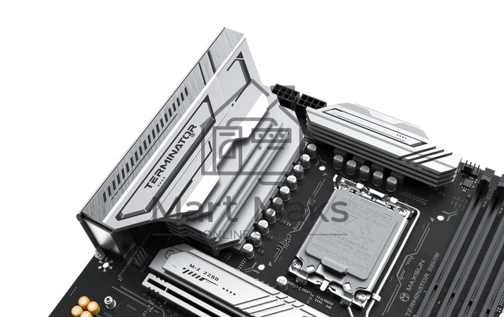Материнская плата Maxsun Terminator B860M, LGA1851, Intel B860, 4xDDR5, 4xSATA, 3xM.2, 1xPCIe 5.0 x16, 1xPCIe 4.0 x4, 1xPCIe 4.0 x1, 1xDP, 1xHDMI, 1x2.5Gb LAN, Wi-Fi 6, Bluetooth 5.2, 1xUSB-C 40Gbps, 1xUSB-C 20Gbps, 2xUSB-A 10Gbps, 6xUSB-A 2.0, 3x3.5 мм, 