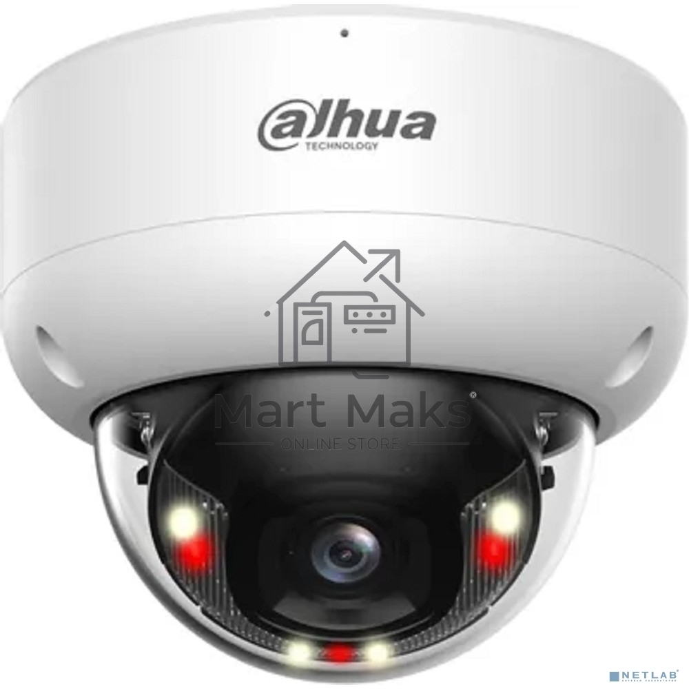 Камера видеонаблюдения IP Dahua DH-IPC-HDBW3449EP-AS-IL-0280B 2.8-2.8мм цв.