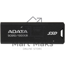 Внешний SSD ADATA SC610, 1TB, USB 3.2 Gen 2 Type-A, R/W 550/500, черный