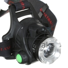 Фонарь Ultraflash налобный с аккумулятором E1336 3,7В, черный, 1LED, 4 Ватт, фокус, 2 ак 4 реж, сенсор, бокс