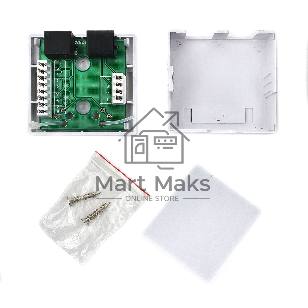 Розетка NA-TA/1 RJ45+RJ11 кат.5e UTP внешняя 2 порта, 110&Krone