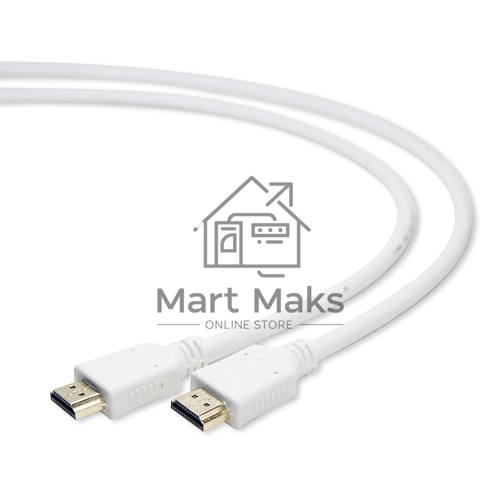 Кабель Cablexpert HDMI CC-HDMI4-W-6, 19M/19M, v2.0, медь, позол.разъемы, экран, 1.8м, белый, пакет