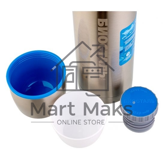 Термос Biostal Авто (1 литр) с термочехлом, стальной