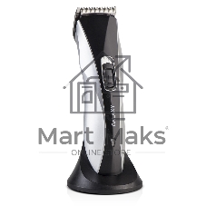 Набор для стрижки Galaxy Line GL 4155, черный с серебристым, лезвия из японской нержавеющей стали, индикатор работы и заряда, время непрерывной работы 45 мин, 4 насадки–расчески (3, 6, 9, 12 мм), эргономичный дизайн