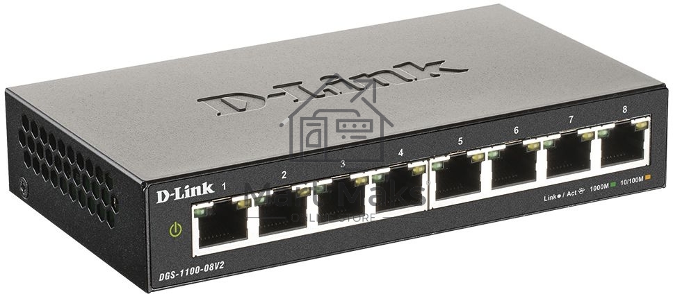 Коммутатор D-Link DGS-1100-08V2 8-ports, DGS-1100-08V2/A1A