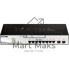Коммутатор D-Link DGS-1210-10P/F3A, 8×1 Гбит/с + 2×1 Гбит/с SFP, настраиваемый