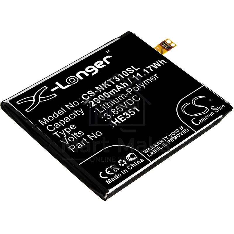 Аккумулятор CameronSinoCS-NKT310SL HE351 для Nokia 3.1, TA-1049,TA-1057,TA-1070 3.85V / 2900mAh / 11.17Wh