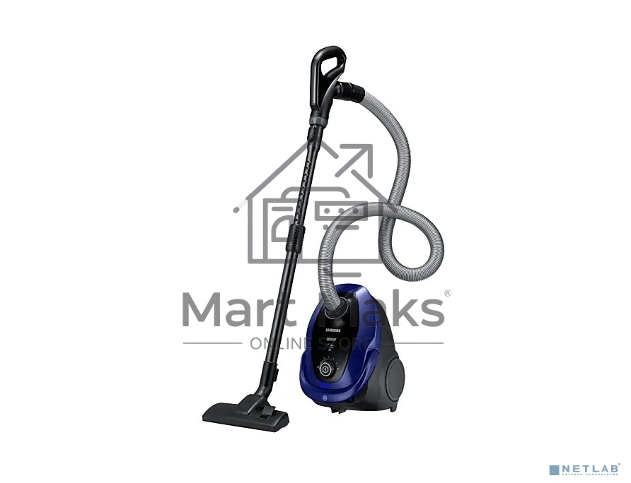 Пылесос Samsung VC20M251AWB синий, 460/2000 Вт, уборка сухая, пылесборник мешок 2.5 л