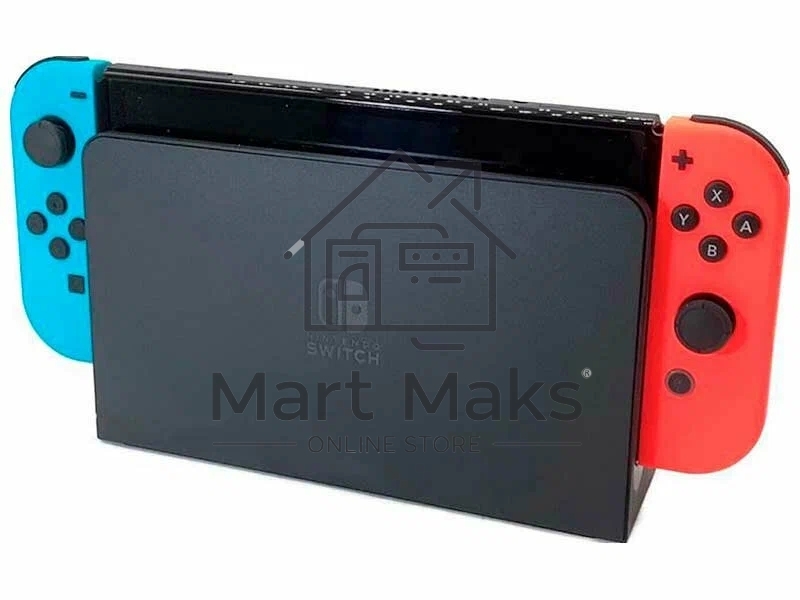 Игровая приставка Nintendo Switch OLED сине-красный