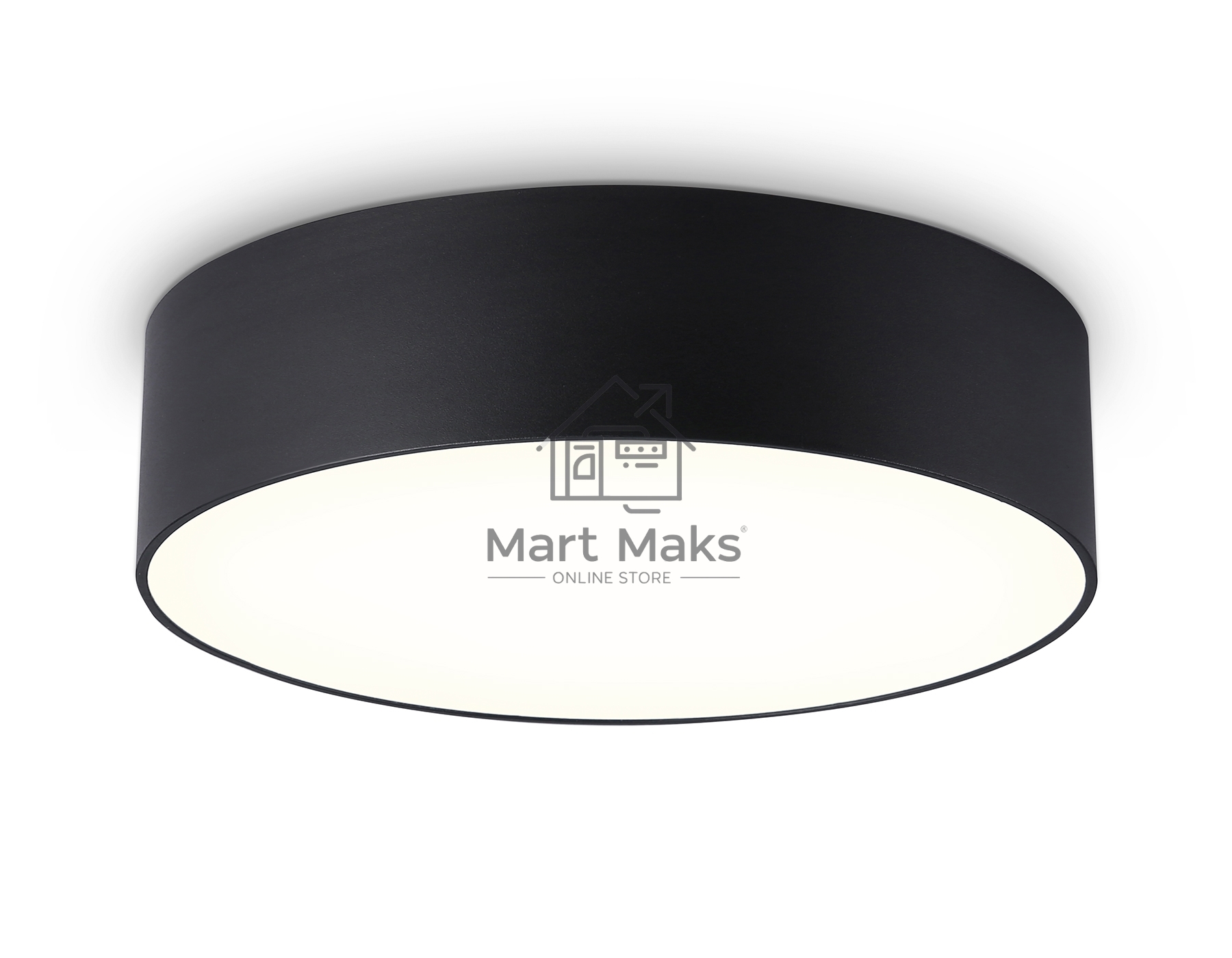 Потолочный светодиодный светильник Ambrella light FV5517 BK черный LED 18W 3000K D160*58 (Без ПДУ)