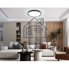 Потолочный светодиодный светильник Ambrella light FZ1248 BK черный IP54 30W 5000K D380*60 (Без ПДУ)