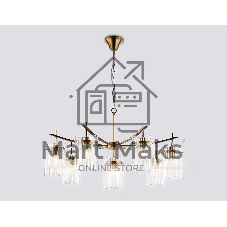 Люстра Ambrella light LH56033/7+1 BS/CL латунь/прозрачный E14*8 max 40W D790*1200