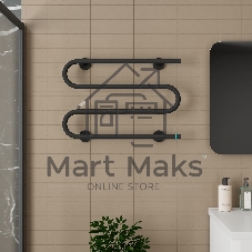 Полотенцесушитель электрический BAU M Black 41,5х61,5, черный матовый