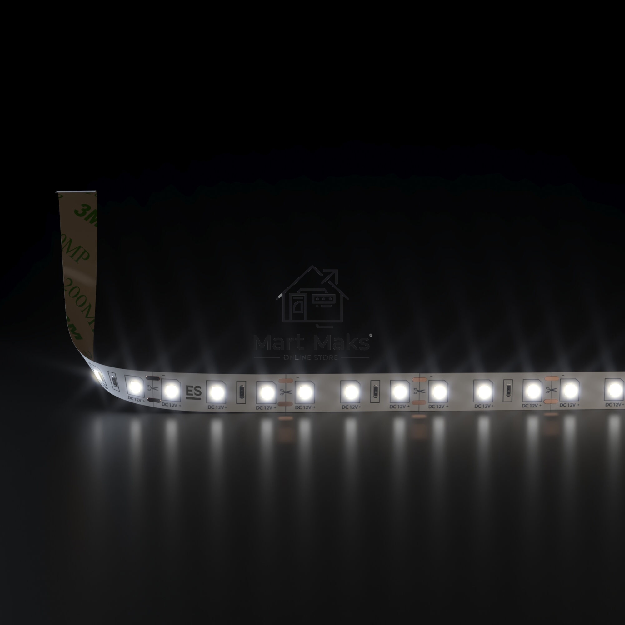 Лента светодиодная 2835 12V 120Led 9,6W IP20 / 120Led 9,6W IP20 4200K дневной белый