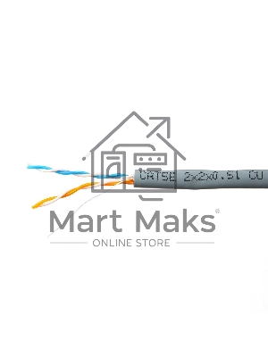 Кабель SkyNet Premium UTP indoor 2x2x0,51, медный, FLUKE TEST, кат.5e, однож., 305 м, box, серый