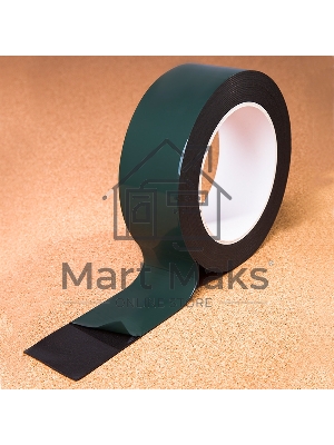 Двухсторонний скотч Rexant, черная, вспененная ЭВА основа, 40 мм, ролик 5 м