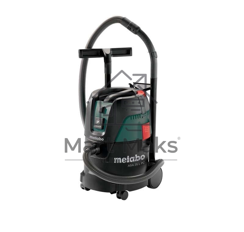 Пылесос строительный Metabo ASA 25 L PC 602014000 Пылесос 1250вт,розетка,ручн.очистка, бак 25л, вес 8.3 кг
