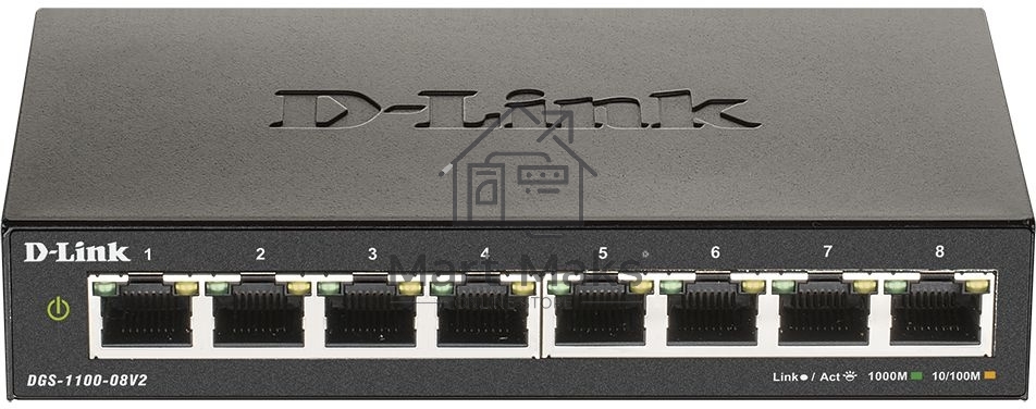 Коммутатор D-Link DGS-1100-08V2 8-ports, DGS-1100-08V2/A1A
