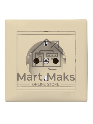 Розетка Legrand 774321 2К+3 со шторками, слон. кость Valena
