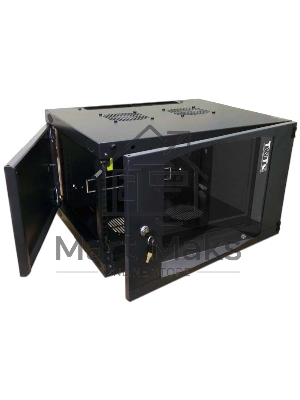 Шкаф настенный Lanmaster Next TWT-CBWNG-12U-6X6-BK 12U 550x600мм пер.дв.стекл съемные бок.пан. 60кг черный