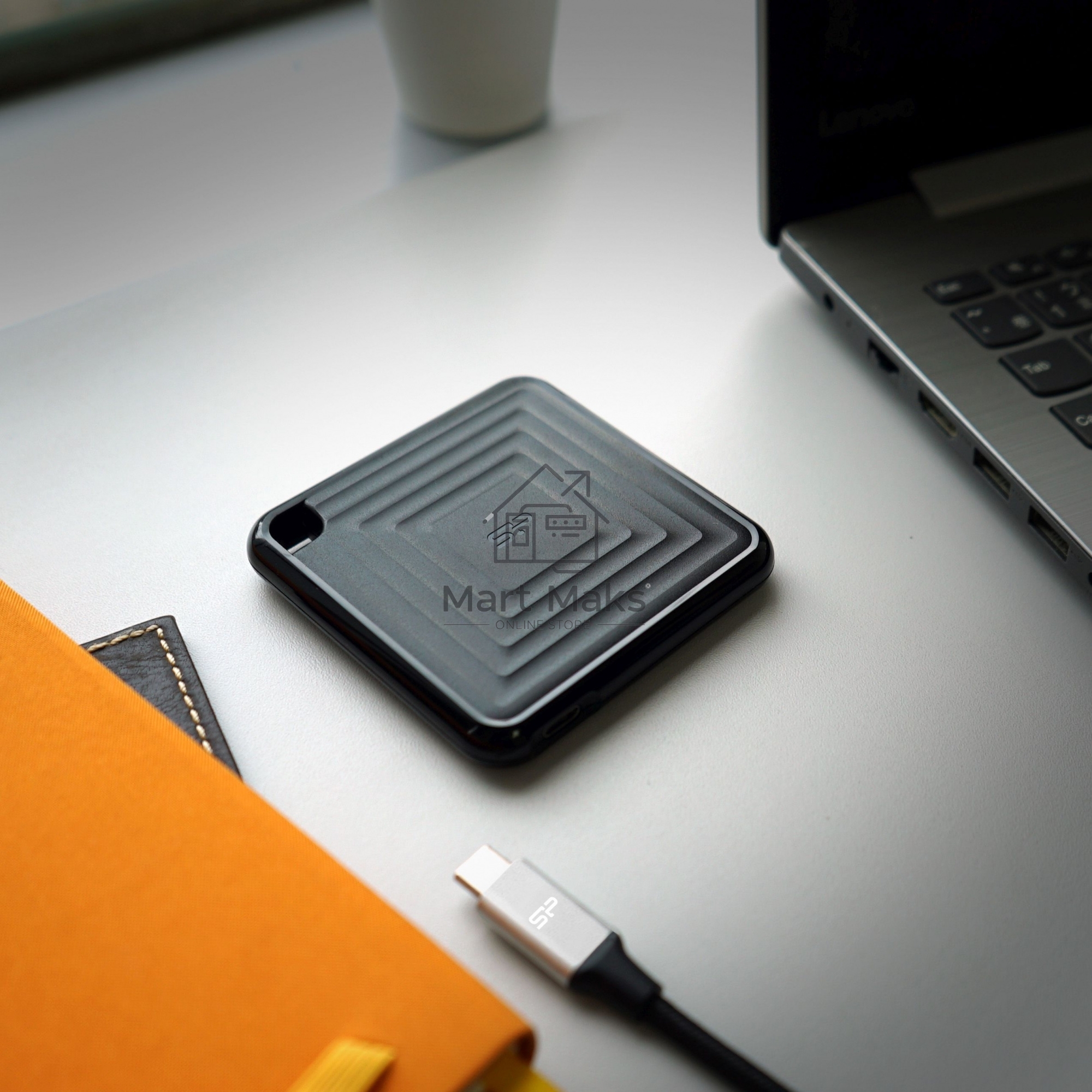 Внешний SSD 2TB Silicon Power PC60, External, USB 3.2 Type-C R/W - 540/500 MB/s черный