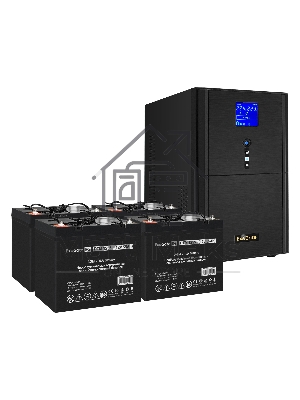Комплект ИБП EX295990RUS + батарея 55Aч EX285667RUS 4шт (инвертор, синус, для котла) ExeGate SineTower SZ-3000.LCD.AVR.3SH.1C13.RJ.USB <3000VA/2400W, чистый синусоида, LCD дисплей, AVR, 3*Schuko+1*C13, RJ45/11, USB, линейно-интерактивный, черный> + батаре