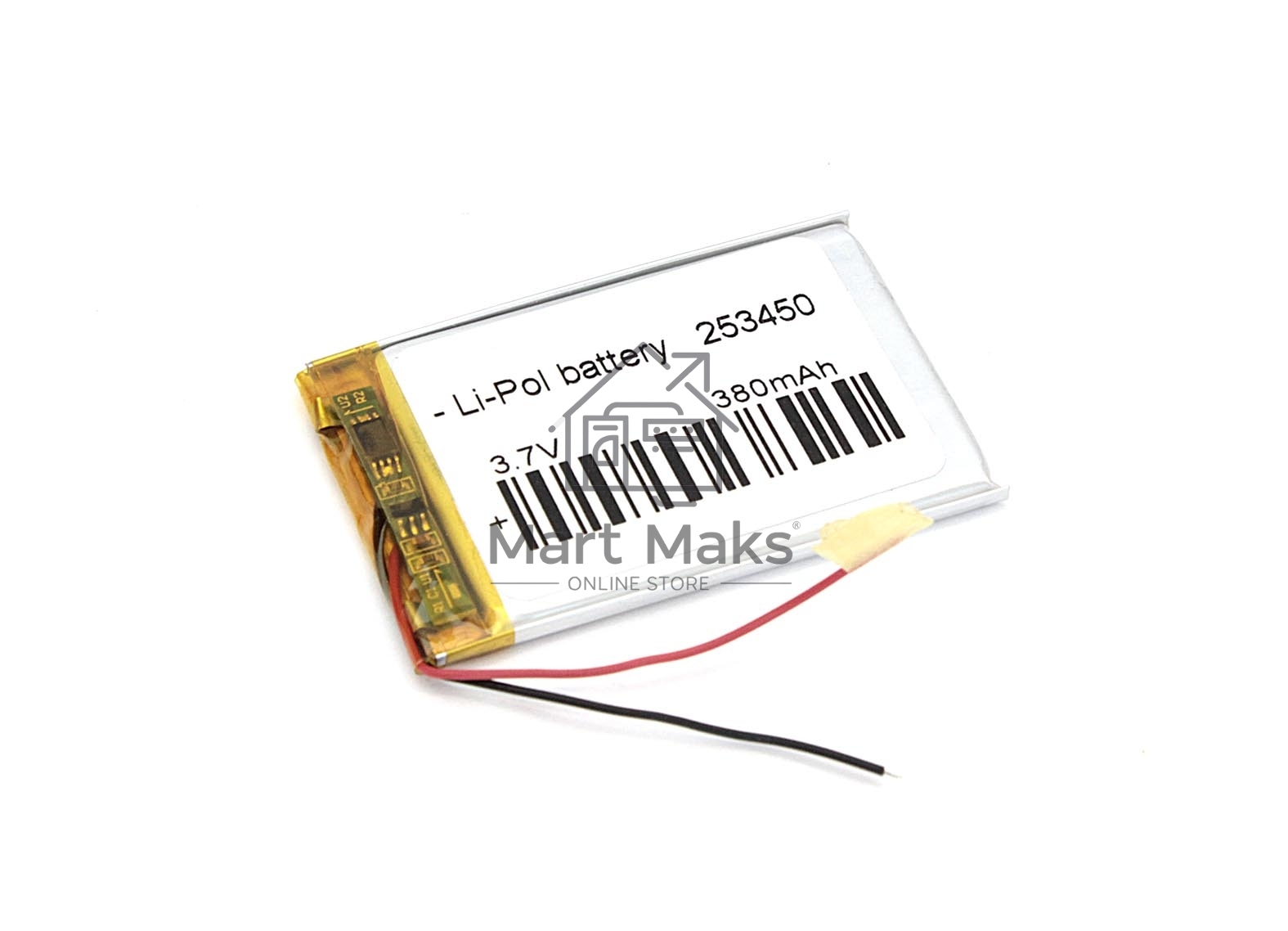 Аккумулятор Li-Pol (батарея) 2.5*34*50мм 2pin 3.7V/380mAh