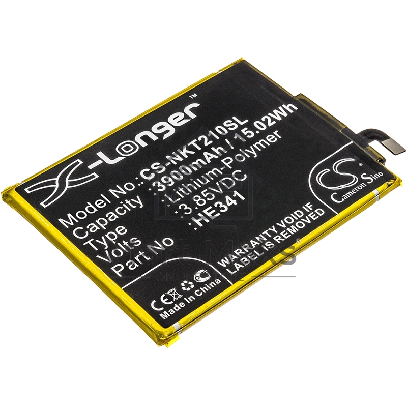 Аккумулятор CS-NKT210SL HE341 HE338 для Nokia 2.1 TA-1029 3.85V / 3900mAh / 15.02Wh